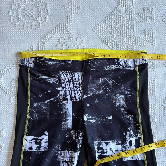 Kyodan women’s size Large black yellow white full length drawstring‎ leggings - Picture 2 of 8